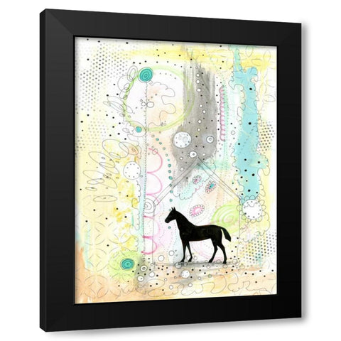 Horse Barn Black Modern Wood Framed Art Print with Double Matting by Ogren, Sarah