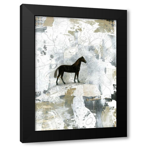 Dark Horse Black Modern Wood Framed Art Print by Ogren, Sarah