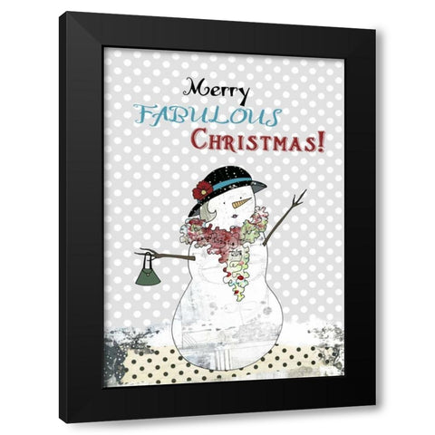 Fabulous Snow Lady Black Modern Wood Framed Art Print with Double Matting by Ogren, Sarah