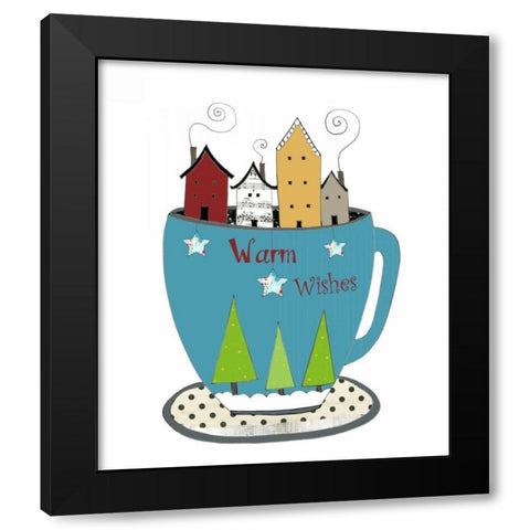 Warm Wishes in a Cup Black Modern Wood Framed Art Print with Double Matting by Ogren, Sarah