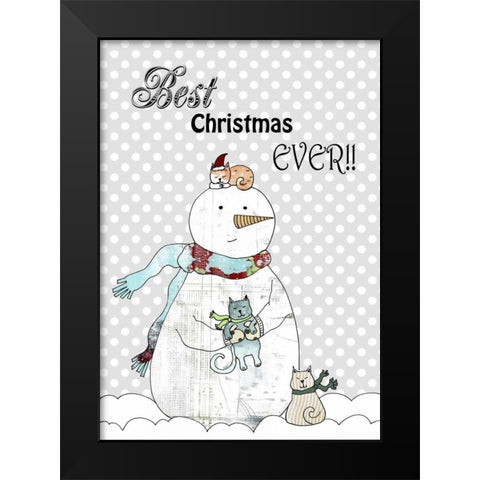 Best Christmas Ever Black Modern Wood Framed Art Print by Ogren, Sarah