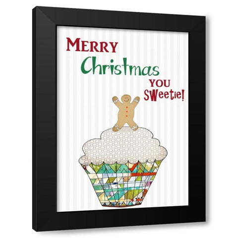 You Sweetie Cupcake Black Modern Wood Framed Art Print with Double Matting by Ogren, Sarah