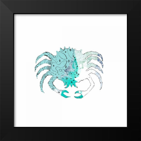 Blue Crab Black Modern Wood Framed Art Print by Ogren, Sarah