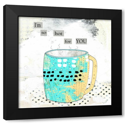 Slutty Coffee Black Modern Wood Framed Art Print by Ogren, Sarah