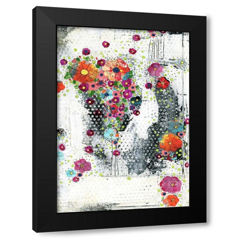 Floral II Black Modern Wood Framed Art Print by Ogren, Sarah