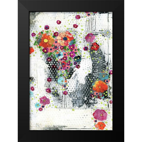 Floral II Black Modern Wood Framed Art Print by Ogren, Sarah