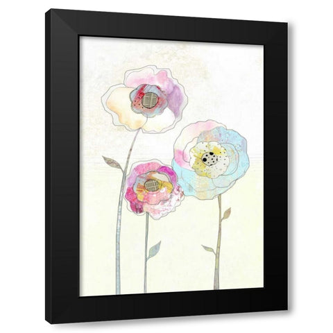 Flowers Black Modern Wood Framed Art Print by Ogren, Sarah
