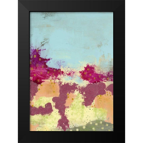 Abstract Roses Black Modern Wood Framed Art Print by Ogren, Sarah