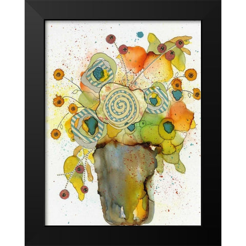 Floral Vase Black Modern Wood Framed Art Print by Ogren, Sarah