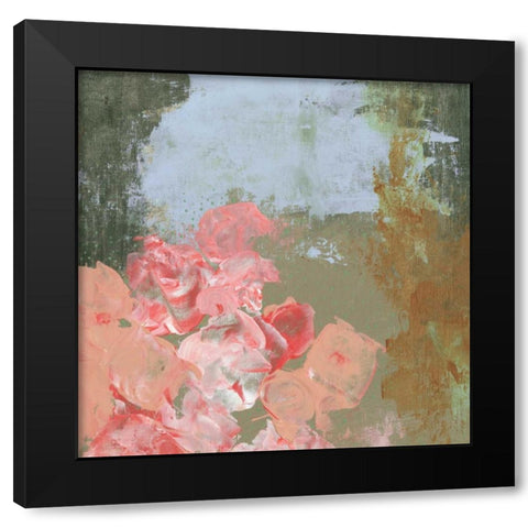 Pink Roses II Black Modern Wood Framed Art Print by Ogren, Sarah