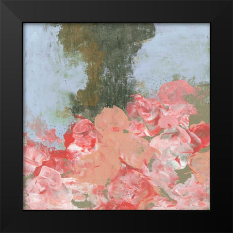 Pink Roses IV Black Modern Wood Framed Art Print by Ogren, Sarah