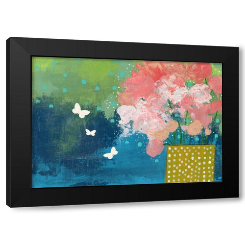 The Yellow Vase Black Modern Wood Framed Art Print by Ogren, Sarah