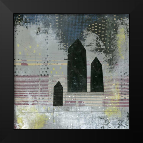 City Life Black Modern Wood Framed Art Print by Ogren, Sarah