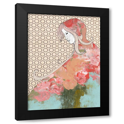 Red Riding Hood Black Modern Wood Framed Art Print by Ogren, Sarah