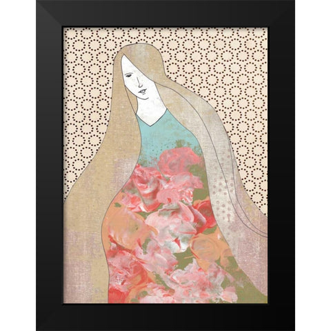 Rapunzel Black Modern Wood Framed Art Print by Ogren, Sarah