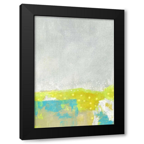 Yellow Abstract Flowers II Black Modern Wood Framed Art Print with Double Matting by Ogren, Sarah
