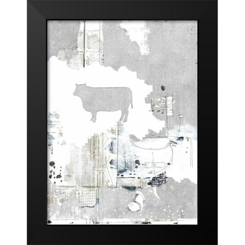 Industry Cow Black Modern Wood Framed Art Print by Ogren, Sarah