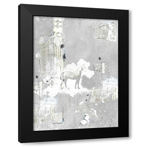 Industry Horse Black Modern Wood Framed Art Print with Double Matting by Ogren, Sarah