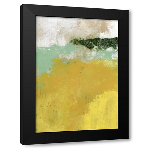 The Yellow Field Black Modern Wood Framed Art Print by Ogren, Sarah