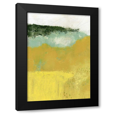 The Yellow Field II Black Modern Wood Framed Art Print with Double Matting by Ogren, Sarah