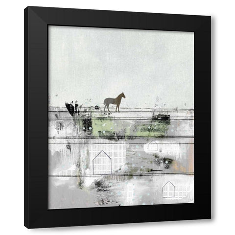 The Brown Horse Black Modern Wood Framed Art Print with Double Matting by Ogren, Sarah
