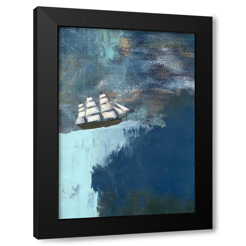 The Dark Blue Ocean Black Modern Wood Framed Art Print by Ogren, Sarah