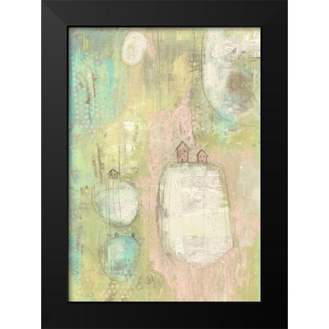 5 Houses Black Modern Wood Framed Art Print by Ogren, Sarah