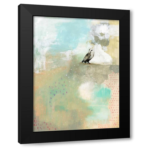 The Brown and White Owl Black Modern Wood Framed Art Print with Double Matting by Ogren, Sarah