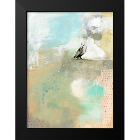 The Brown and White Owl Black Modern Wood Framed Art Print by Ogren, Sarah