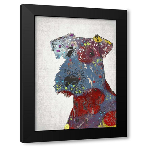 Abstract Dog II Black Modern Wood Framed Art Print with Double Matting by Ogren, Sarah