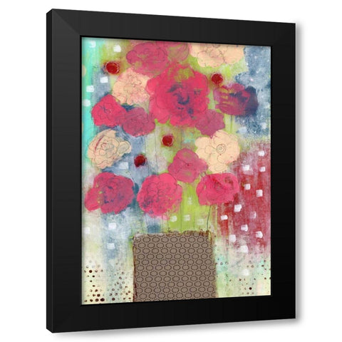 Bright Floral in Vase Black Modern Wood Framed Art Print with Double Matting by Ogren, Sarah