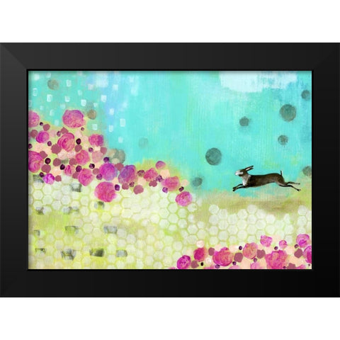 Horizontal Brown Bunny Black Modern Wood Framed Art Print by Ogren, Sarah