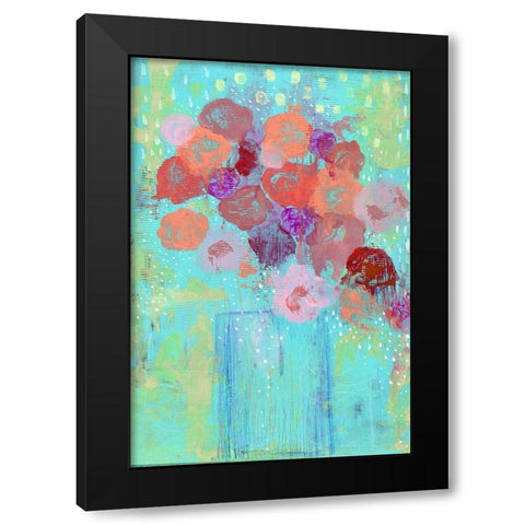 The Blue Vase II Black Modern Wood Framed Art Print with Double Matting by Ogren, Sarah