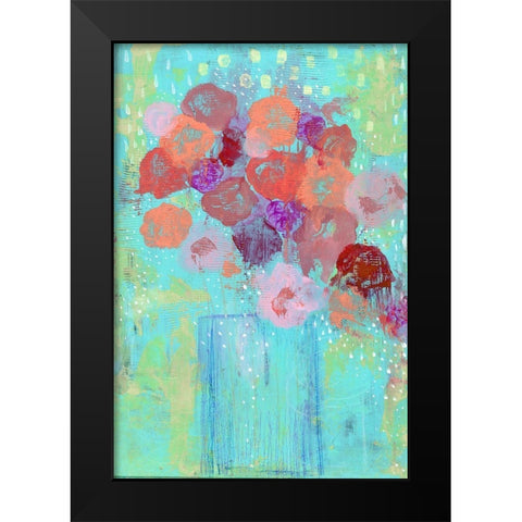 The Blue Vase II Black Modern Wood Framed Art Print by Ogren, Sarah