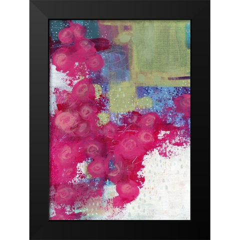 Hot Pink Roses II Black Modern Wood Framed Art Print by Ogren, Sarah