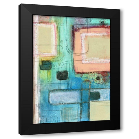 The Blue Crayon Black Modern Wood Framed Art Print by Ogren, Sarah