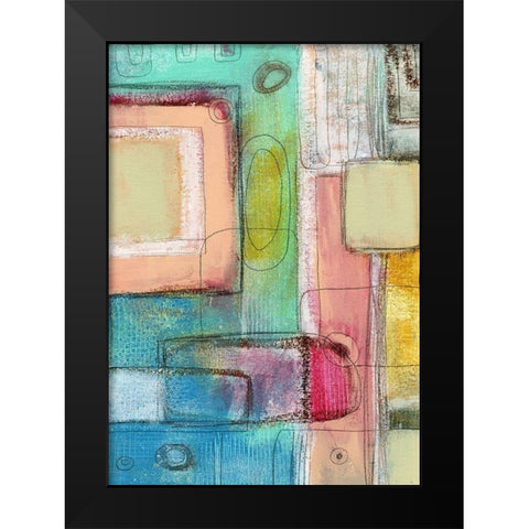 The Pink Crayon Black Modern Wood Framed Art Print by Ogren, Sarah