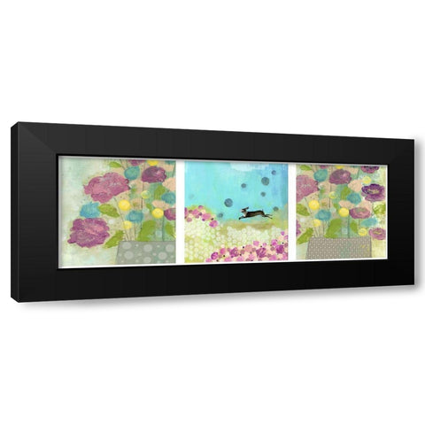 Purple and Yellow Floral I Black Modern Wood Framed Art Print by Ogren, Sarah