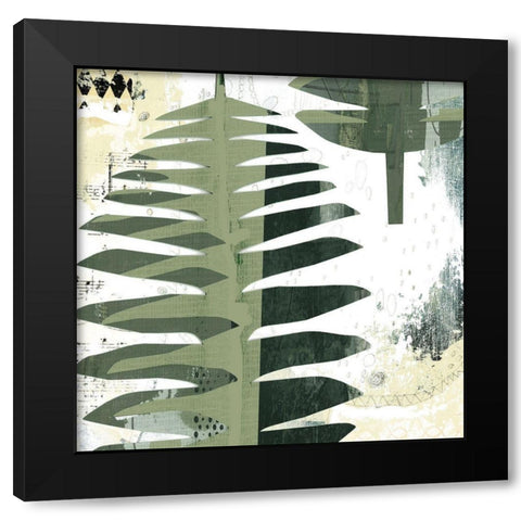Palms II Black Modern Wood Framed Art Print with Double Matting by Ogren, Sarah
