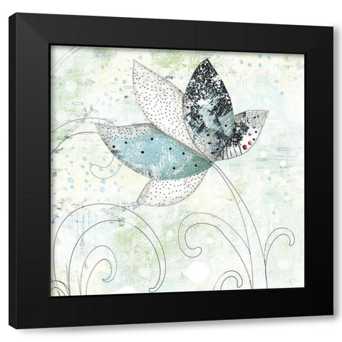 Zen Floral I Black Modern Wood Framed Art Print by Ogren, Sarah