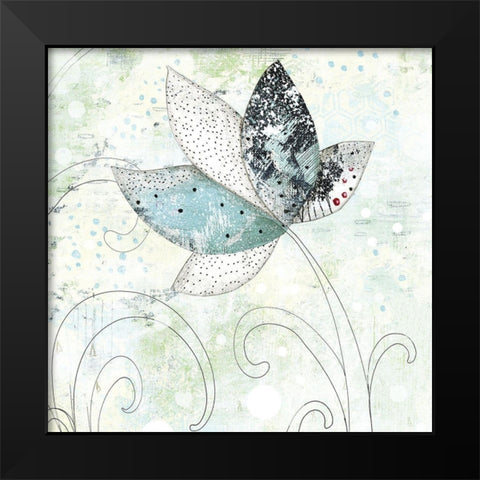 Zen Floral I Black Modern Wood Framed Art Print by Ogren, Sarah