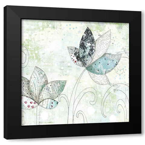 Zen Floral II Black Modern Wood Framed Art Print by Ogren, Sarah