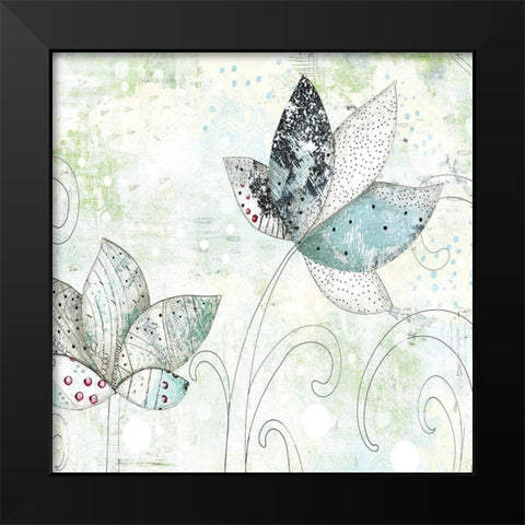 Zen Floral II Black Modern Wood Framed Art Print by Ogren, Sarah