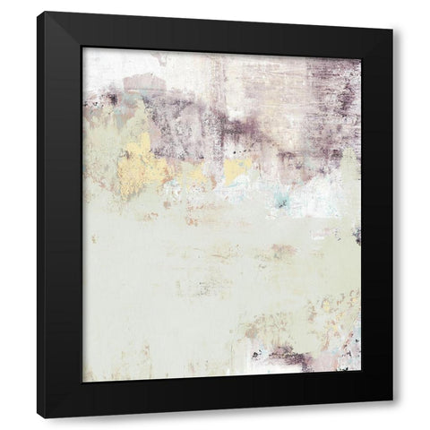 Lavender Floral Abstract Black Modern Wood Framed Art Print with Double Matting by Ogren, Sarah