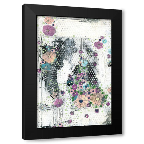 Floral Abstract I Black Modern Wood Framed Art Print by Ogren, Sarah