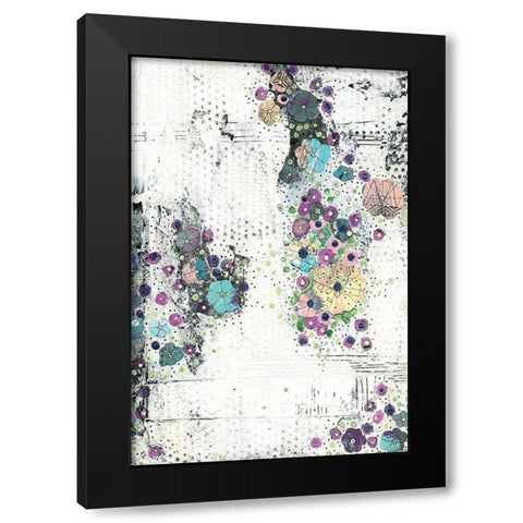 Floral Abstract II Black Modern Wood Framed Art Print with Double Matting by Ogren, Sarah