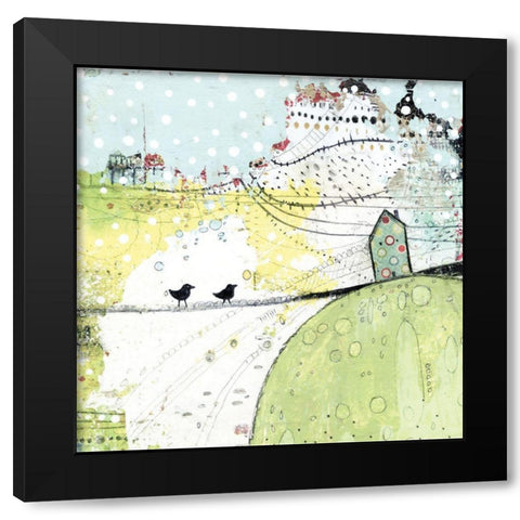 New Neighbors Black Modern Wood Framed Art Print with Double Matting by Ogren, Sarah