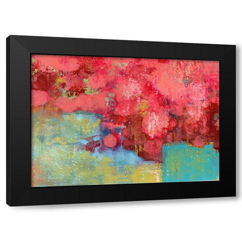 Floral Explosion Black Modern Wood Framed Art Print with Double Matting by Ogren, Sarah