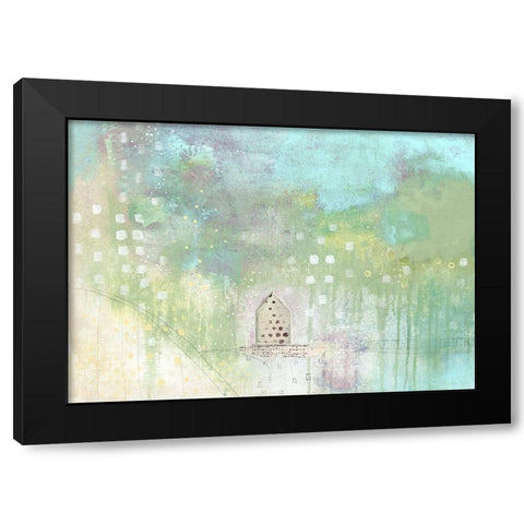 House by the Pond Black Modern Wood Framed Art Print by Ogren, Sarah