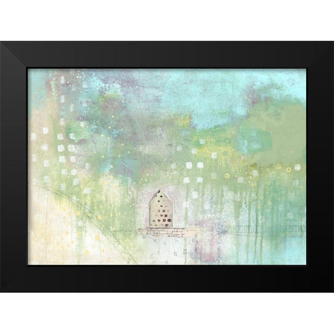 House by the Pond Black Modern Wood Framed Art Print by Ogren, Sarah